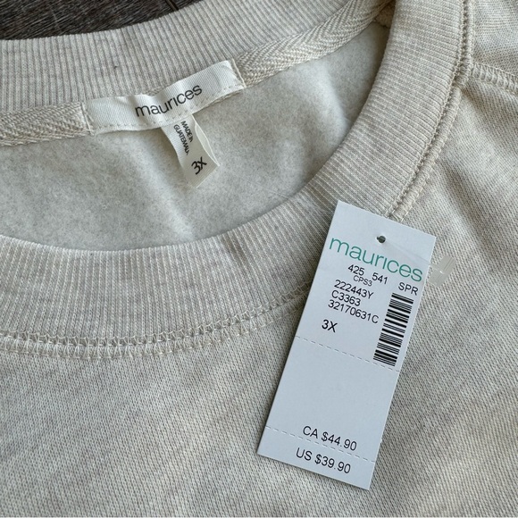 NWT - Maurices Cream Pullover Sweatshirt - BE KIND - Picture 3 of 3